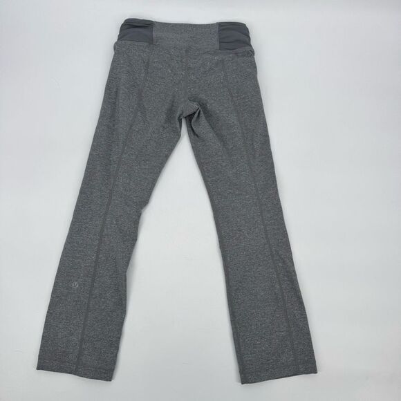 Lululemon Mudra‎ Pants Ruched Waist Yoga Leggings Heather Blurred Sz 4 - Picture 3 of 7